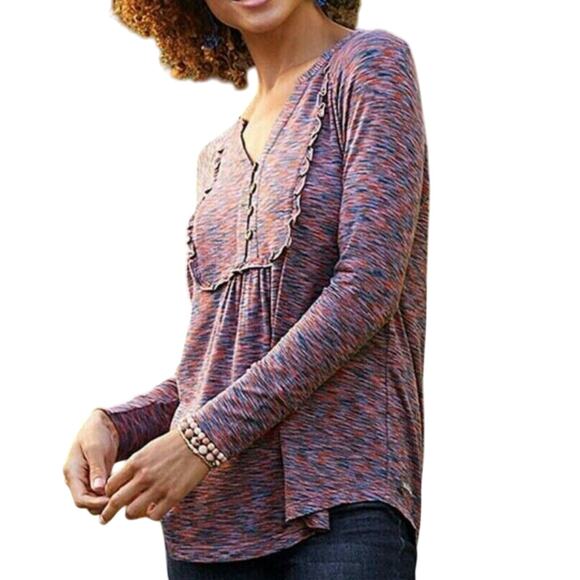 Matilda Moments With You Planetarium Tunic Top Size M Purple Pink Blue Space Dye - Picture 1 of 15